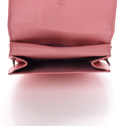 MCM Diamond Patent Patricia Round Crossbody Bag Salmon Rose 5 of 12
