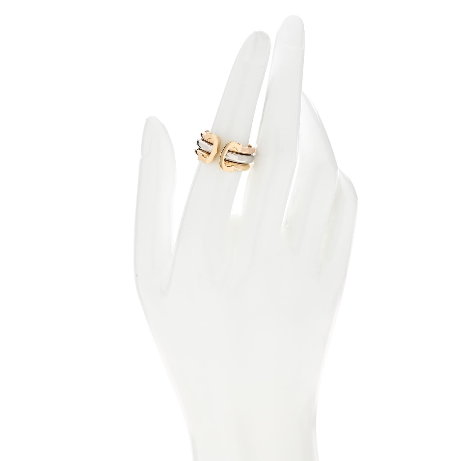 Cartier 18K Pink Yellow White Gold 11mm C De Cartier Ring 52 6 2 of 4