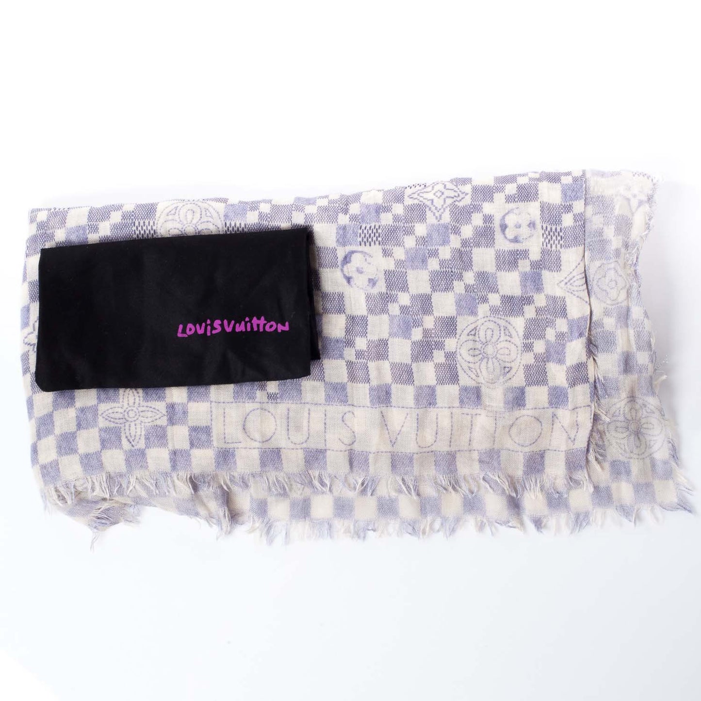 Cashmere Silk Damier Azur Stole