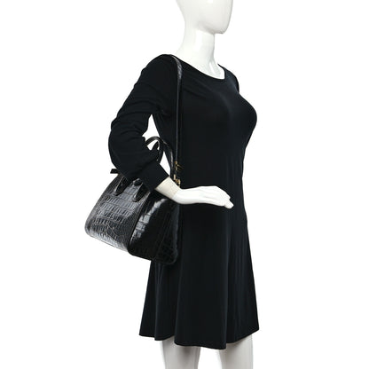 Givenchy Calfskin Crocodile Embossed Small Antigona Black 2 of 10