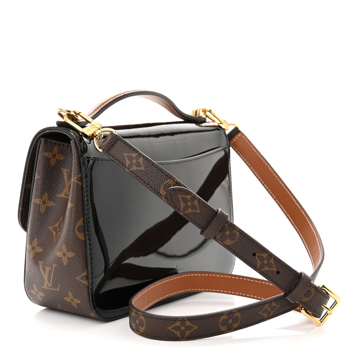 Patent Calfskin Monogram Cherrywood BB Black