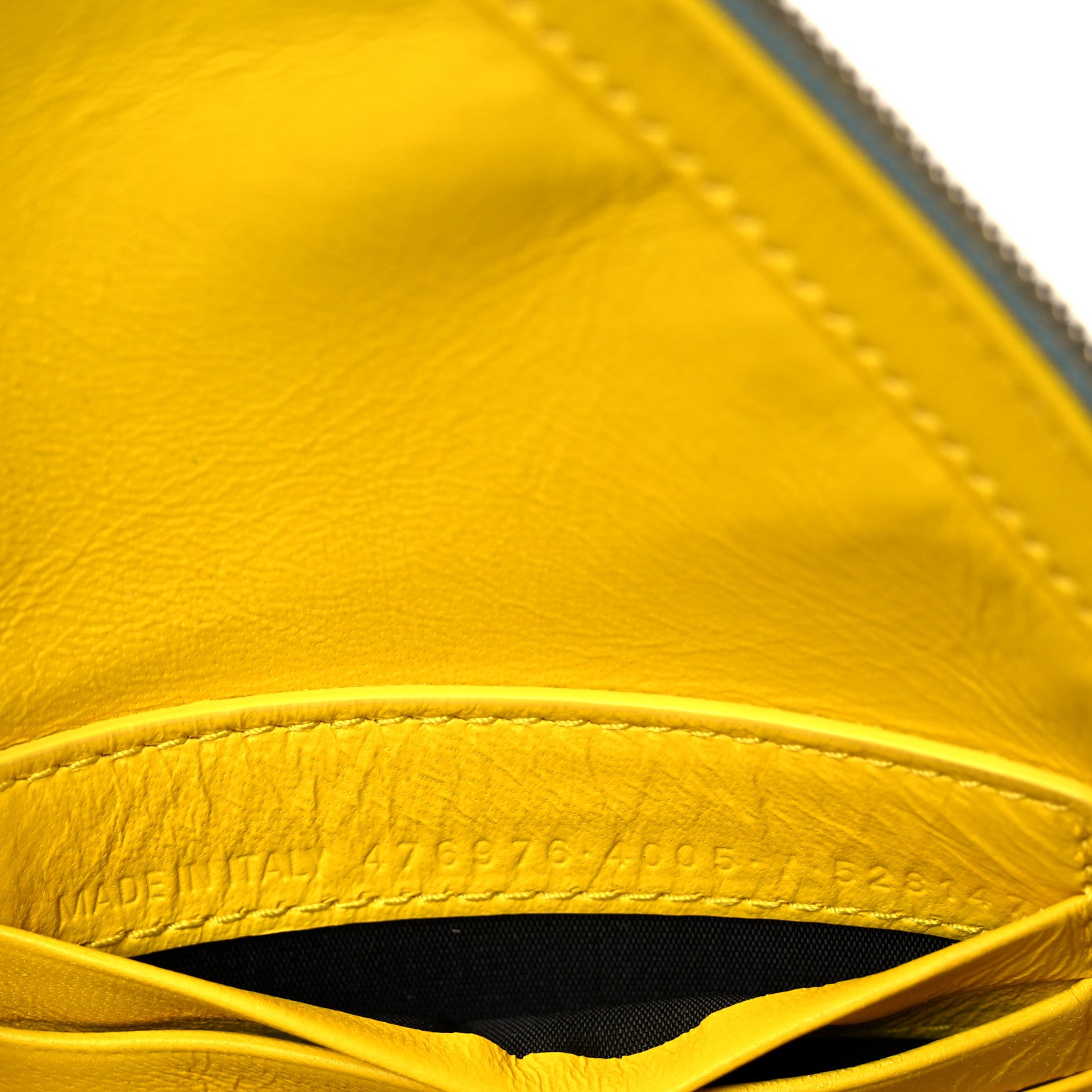 Balenciaga Shiny Day Calfskin Logo M Triangle Pouch Grey Blue White 7 of 11