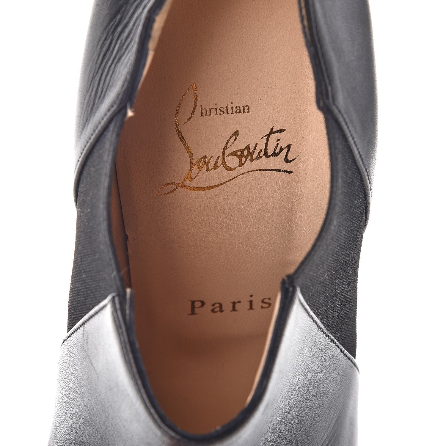 Christian Louboutin Calfskin Lastoto 110 Ankle Boots 37.5 Black 9 of 13