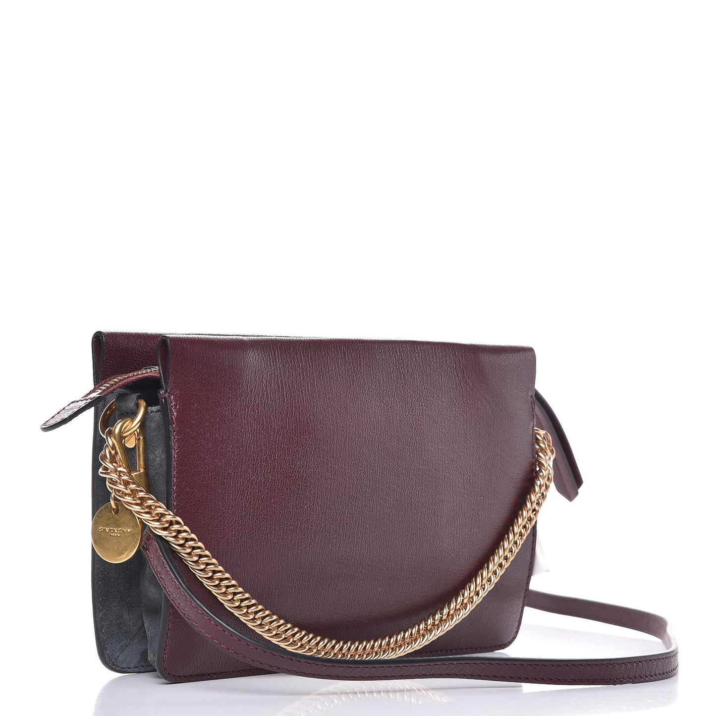 Grained Calfskin Suede Cross 3 Crossbody Bag Aubergine Graphite