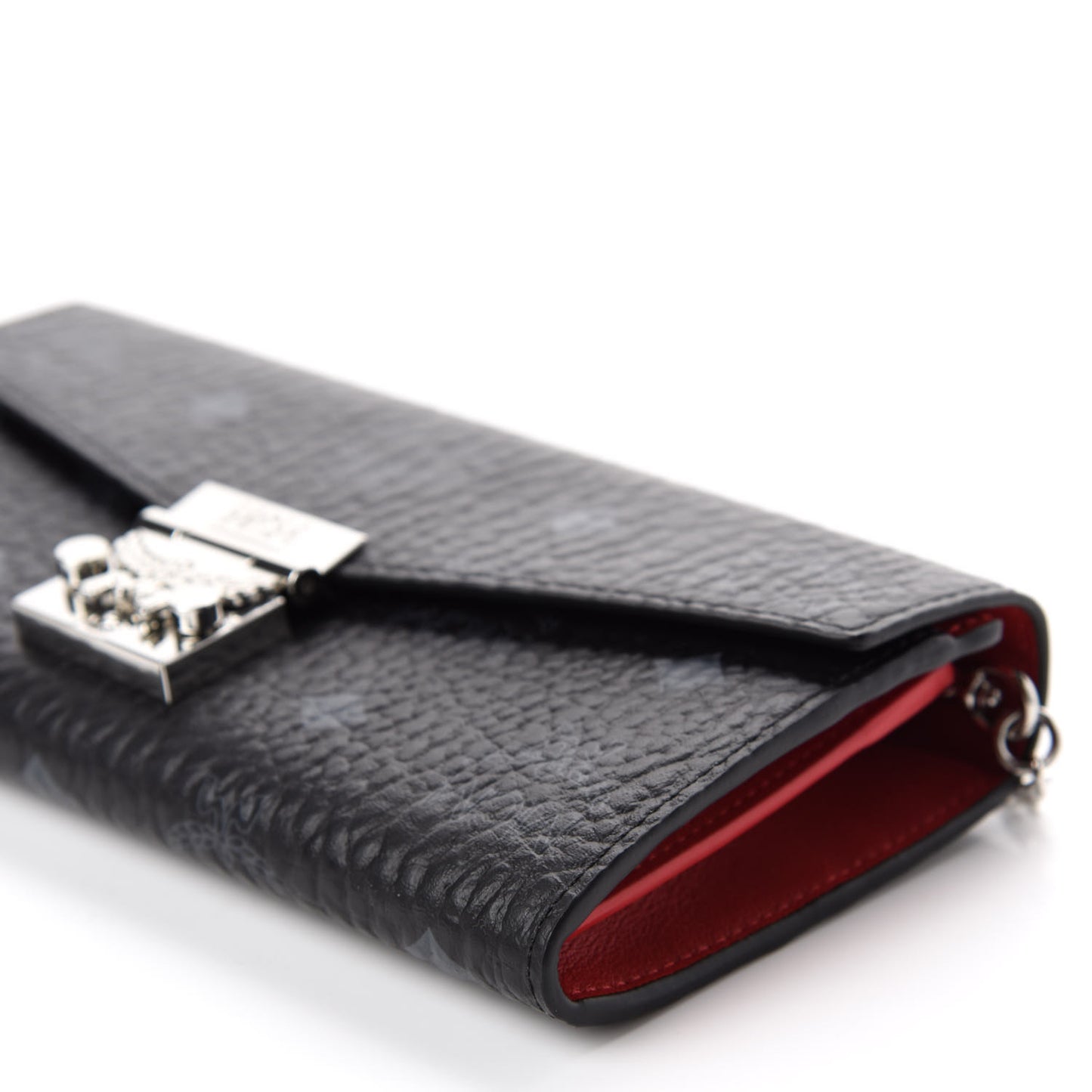 Visetos Large Patricia Wallet On Chain Black
