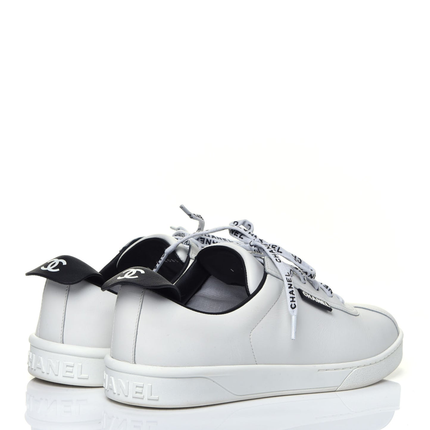 Calfskin CC Womens Sneakers 41 White
