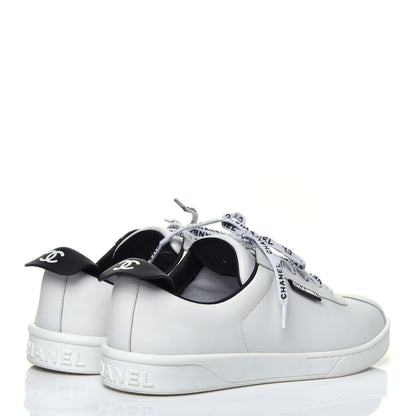Chanel Calfskin CC Womens Sneakers 41 White 4 of 10