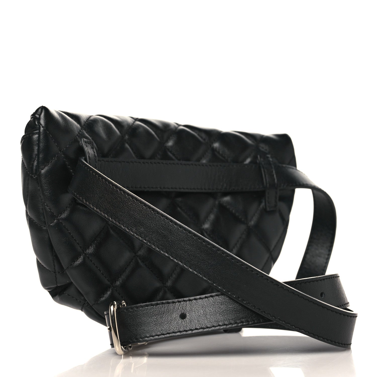 Chanel Calfskin Quilted Waist Belt Bag Black 3 of 9