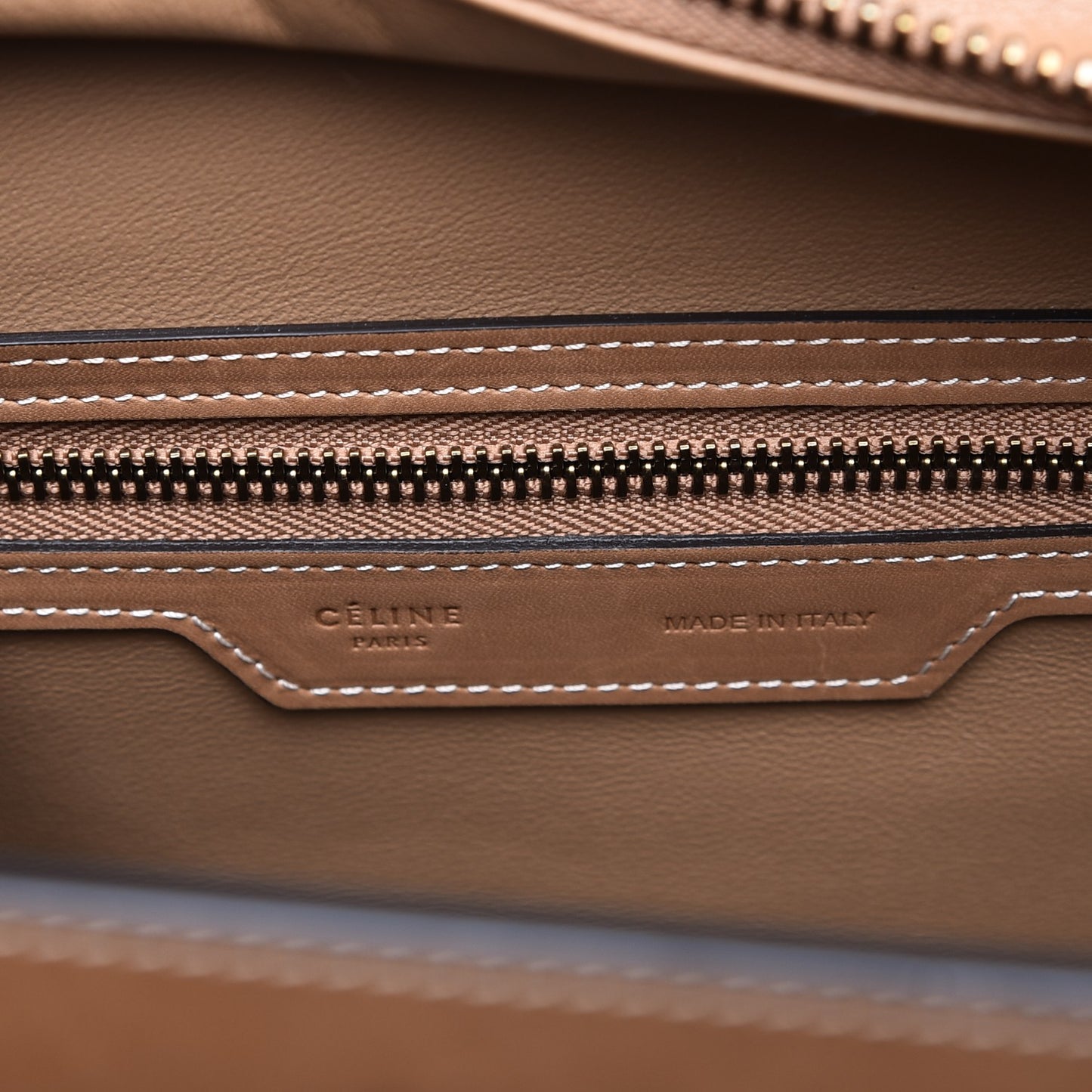 Suede Calfskin Suede Micro Tri-Color Luggage Nude