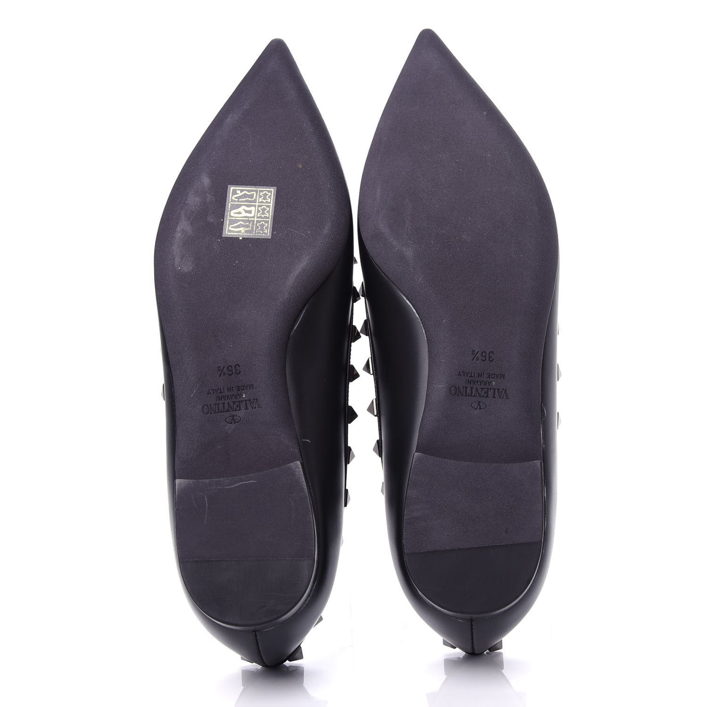Nappa Rockstud Ballerina Flats 36.5 Black