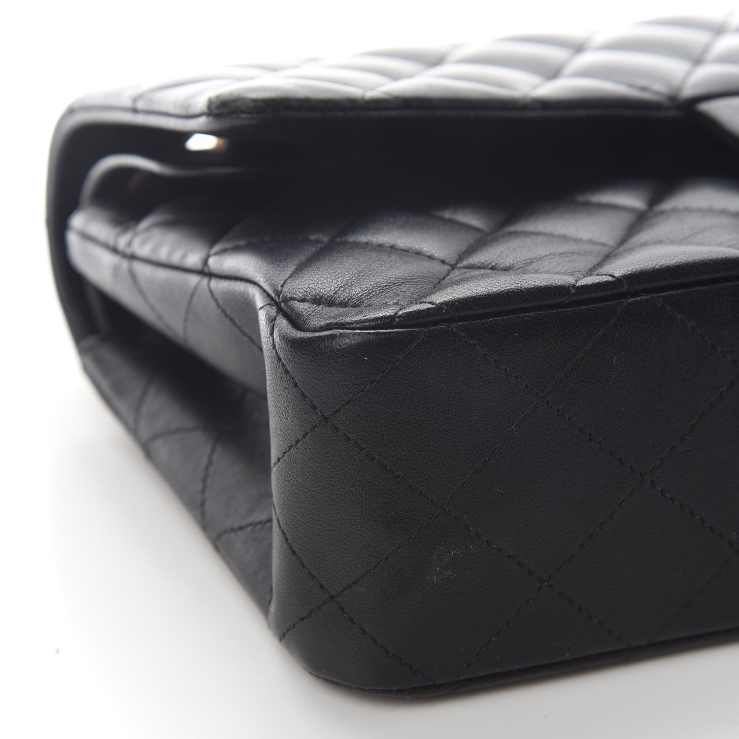 Chanel Lambskin Quilted Medium Double Flap Black 7 of 9