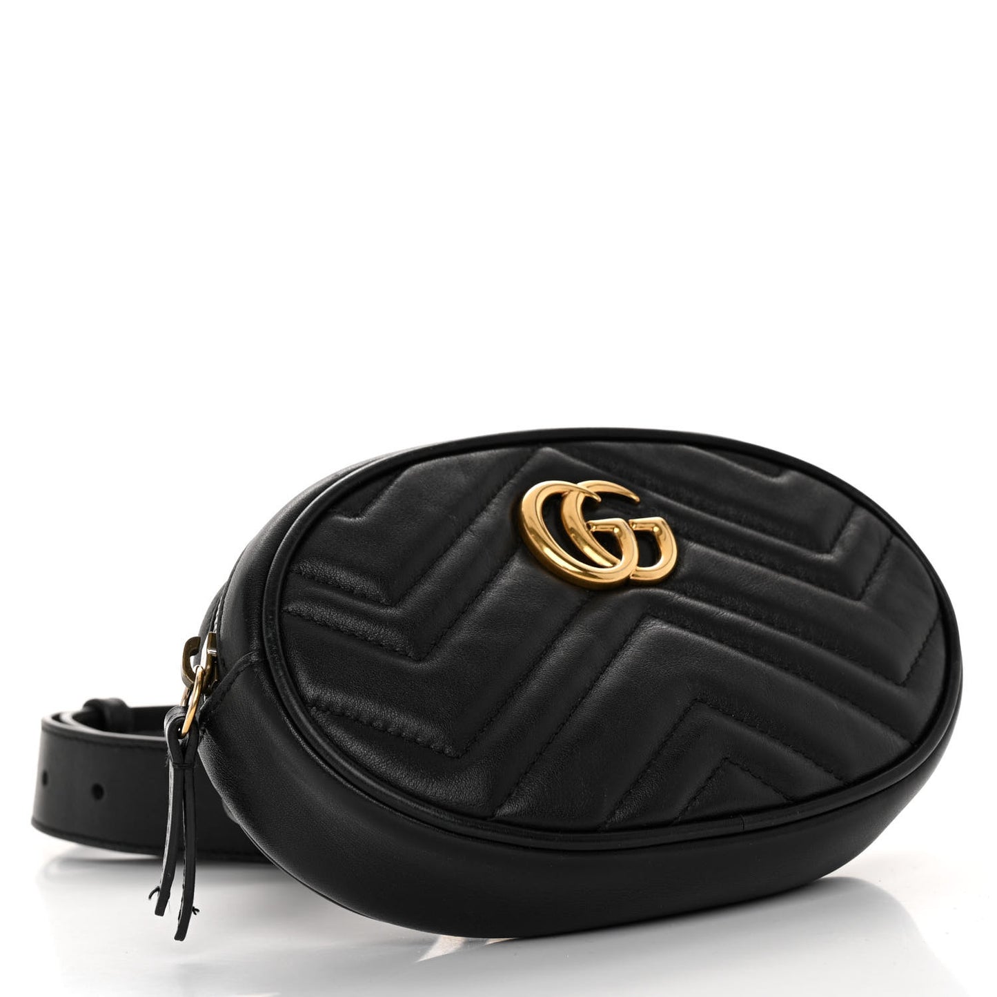 Calfskin Matelasse GG Marmont Belt Bag 85 34 Black