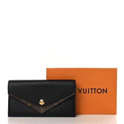 Louis Vuitton Calfskin Double V Wallet Black 7 of 7