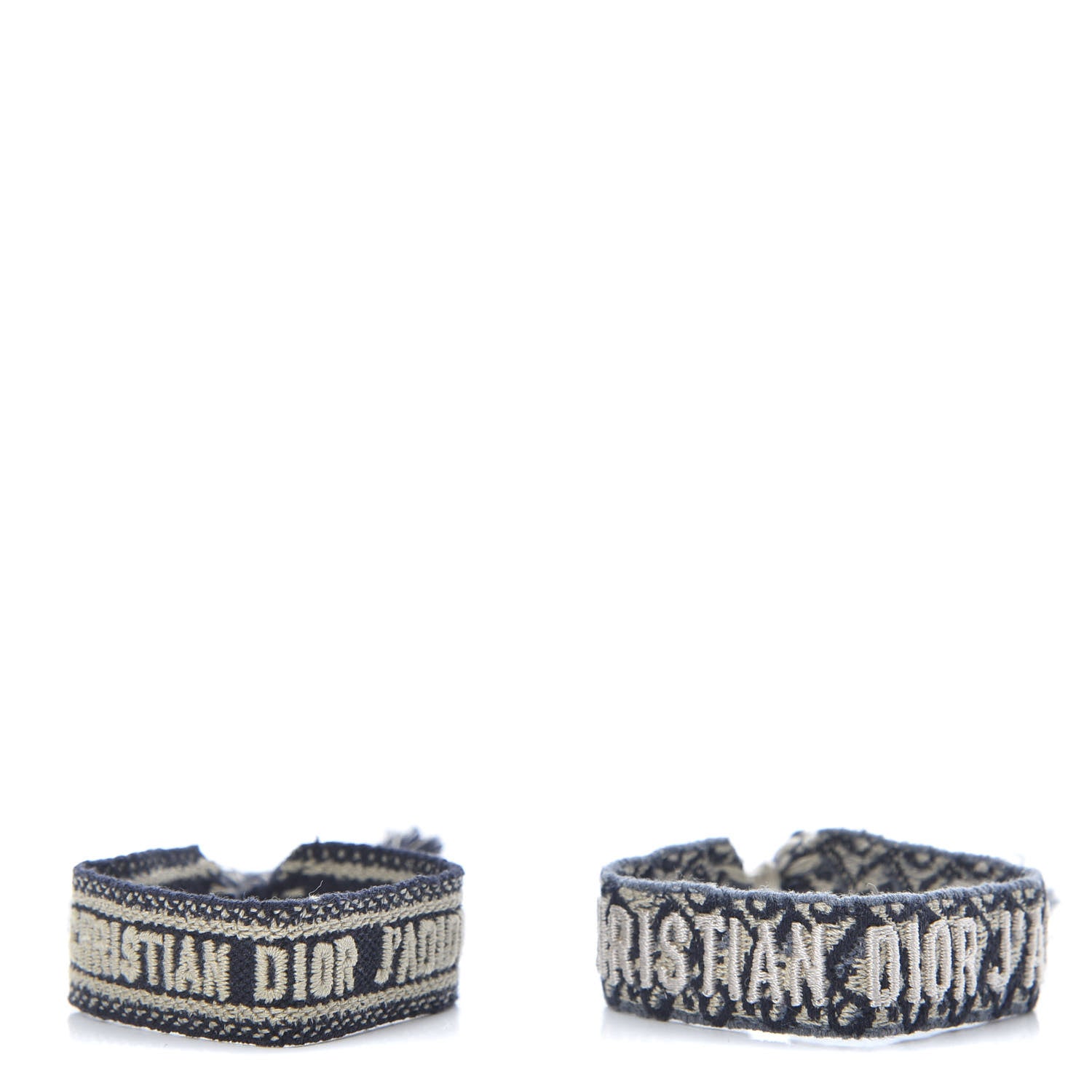 Christian Dior Woven Cotton J'Adior Friendship Bracelet Set Navy 1 of 5