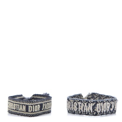 Christian Dior Woven Cotton J'Adior Friendship Bracelet Set Navy 1 of 5