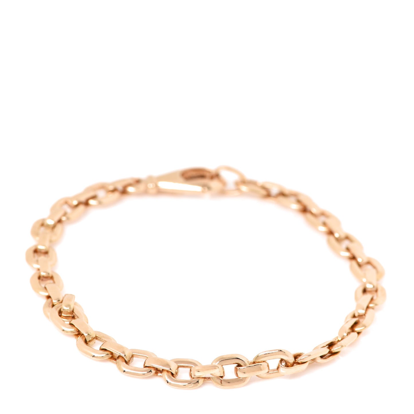 18K Yellow Gold Meplat Link Chain Bracelet