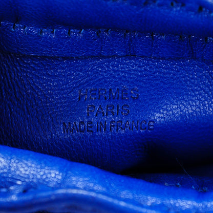 Hermes Lambskin Pilo Pouch PM Bleu Electrique 6 of 6