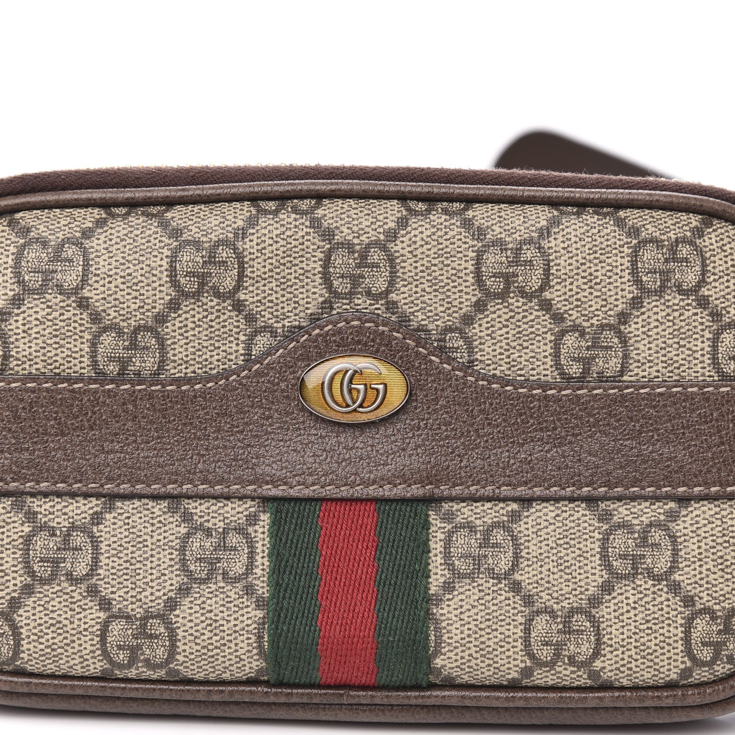 Gucci GG Supreme Monogram Ophidia Belted iPhone Case 95 38 Dark Brown 10 of 10