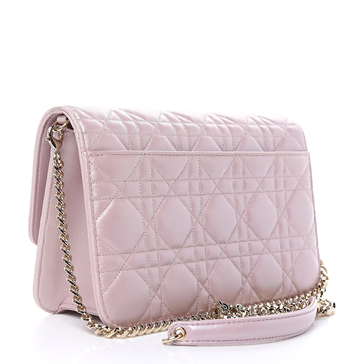 Pearly Lambskin Cannage Miss Dior Promenade Pouch Lotus