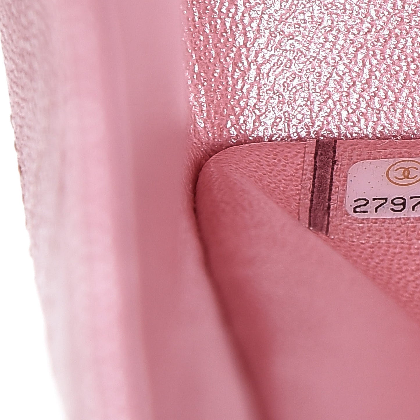 Iridescent Caviar Quilted Jumbo Double Flap Rose Pink