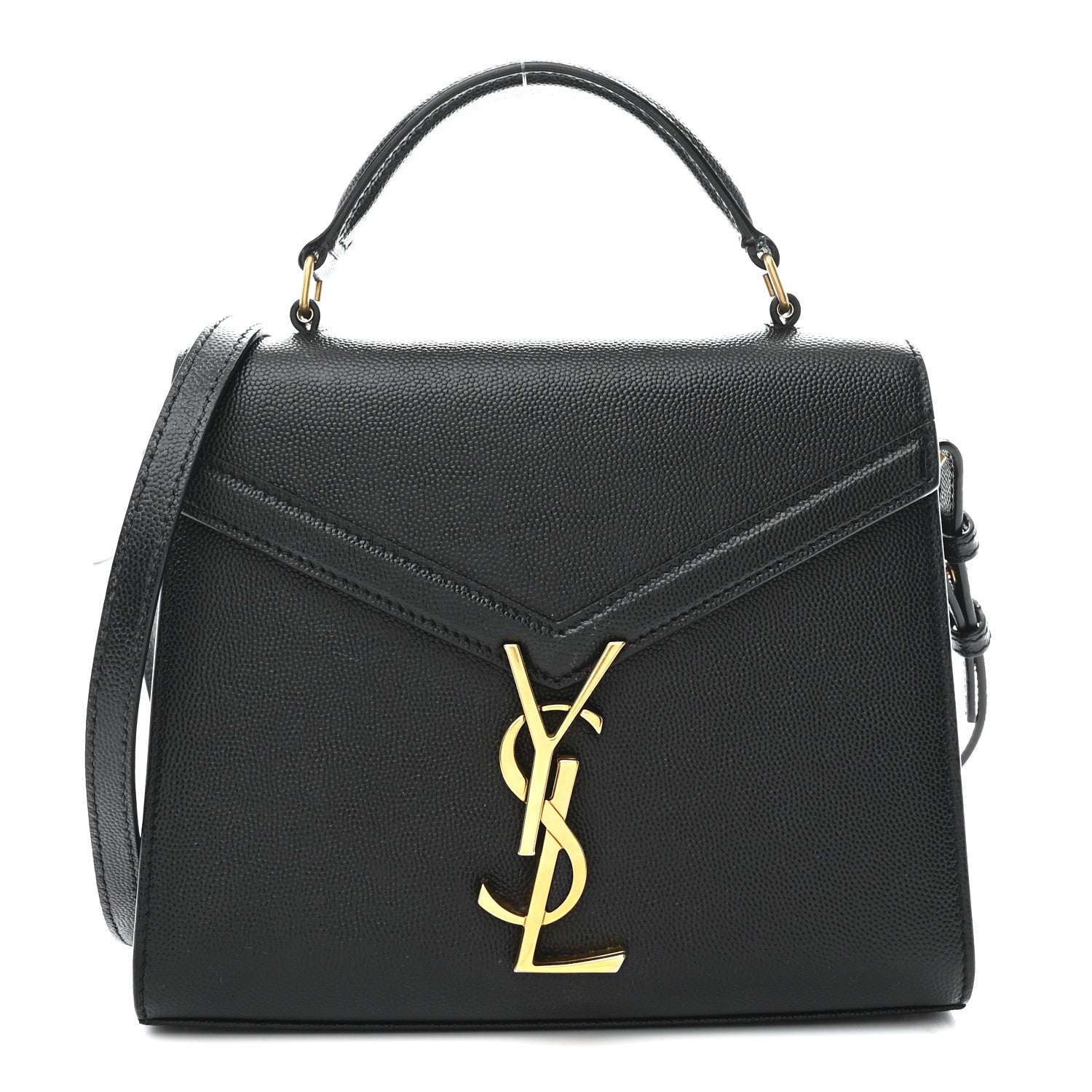 Saint Laurent Grain De Poudre Mini Classic Monogram Cassandra Top Handle Black 1 of 10