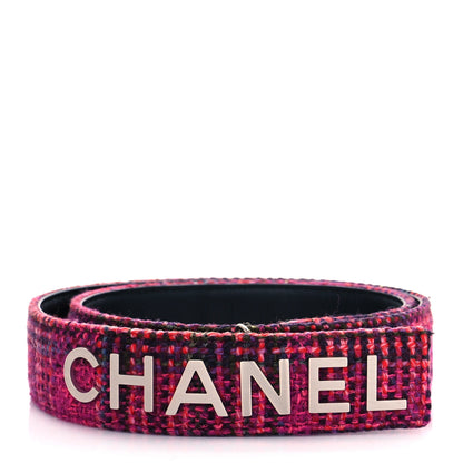 Chanel Tweed Logo Belt 80 32 Multicolor 1 of 7