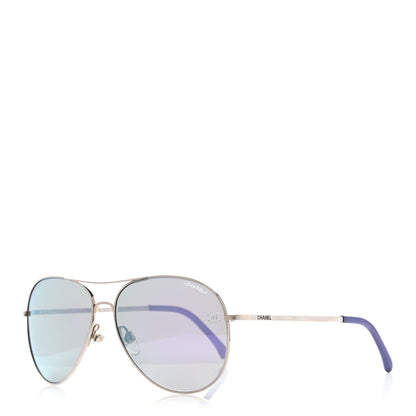Chanel Polarized CC Aviator Sunglasses 4189-T-Q Purple 1 of 8