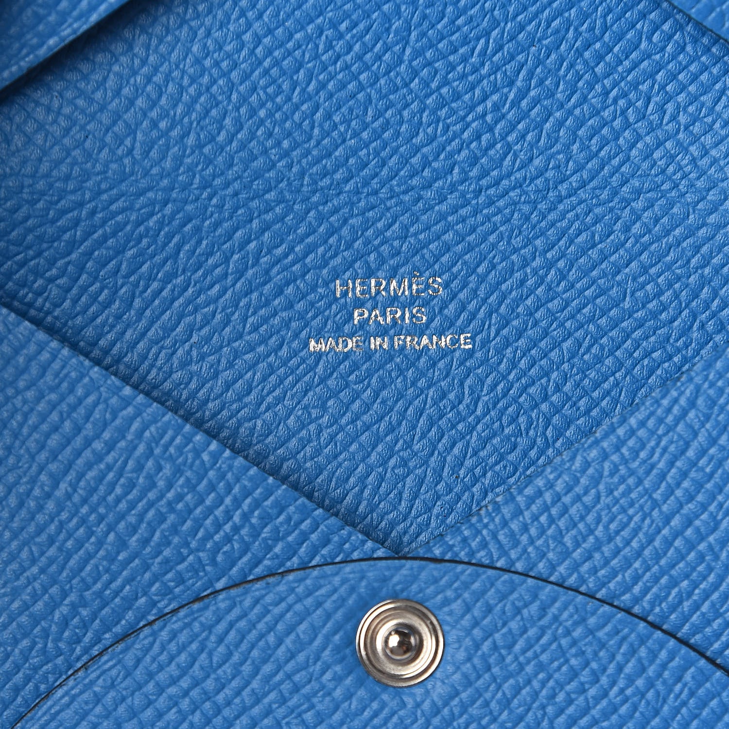 Hermes Epsom Calvi Card Case Bleu Zanzibar 6 of 6