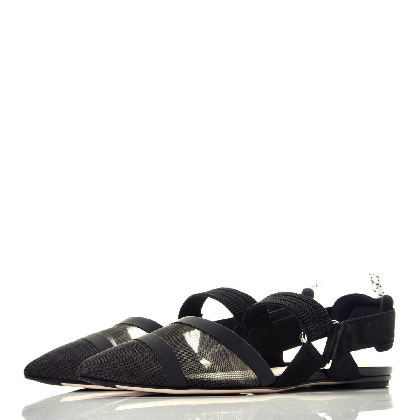 Technical Mesh FF Colibri Slingback Ballerina Flats 38.5 Black