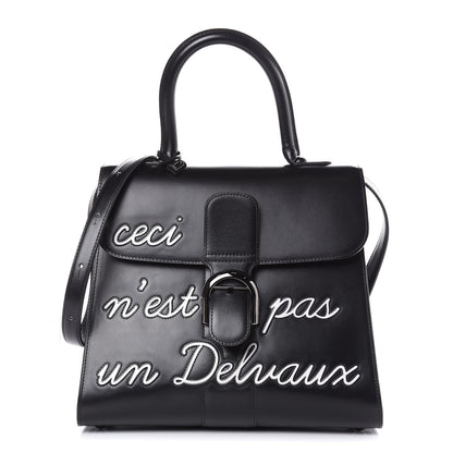 Delvaux Calfskin MM L'Humour Brillant Satchel Black 1 of 11