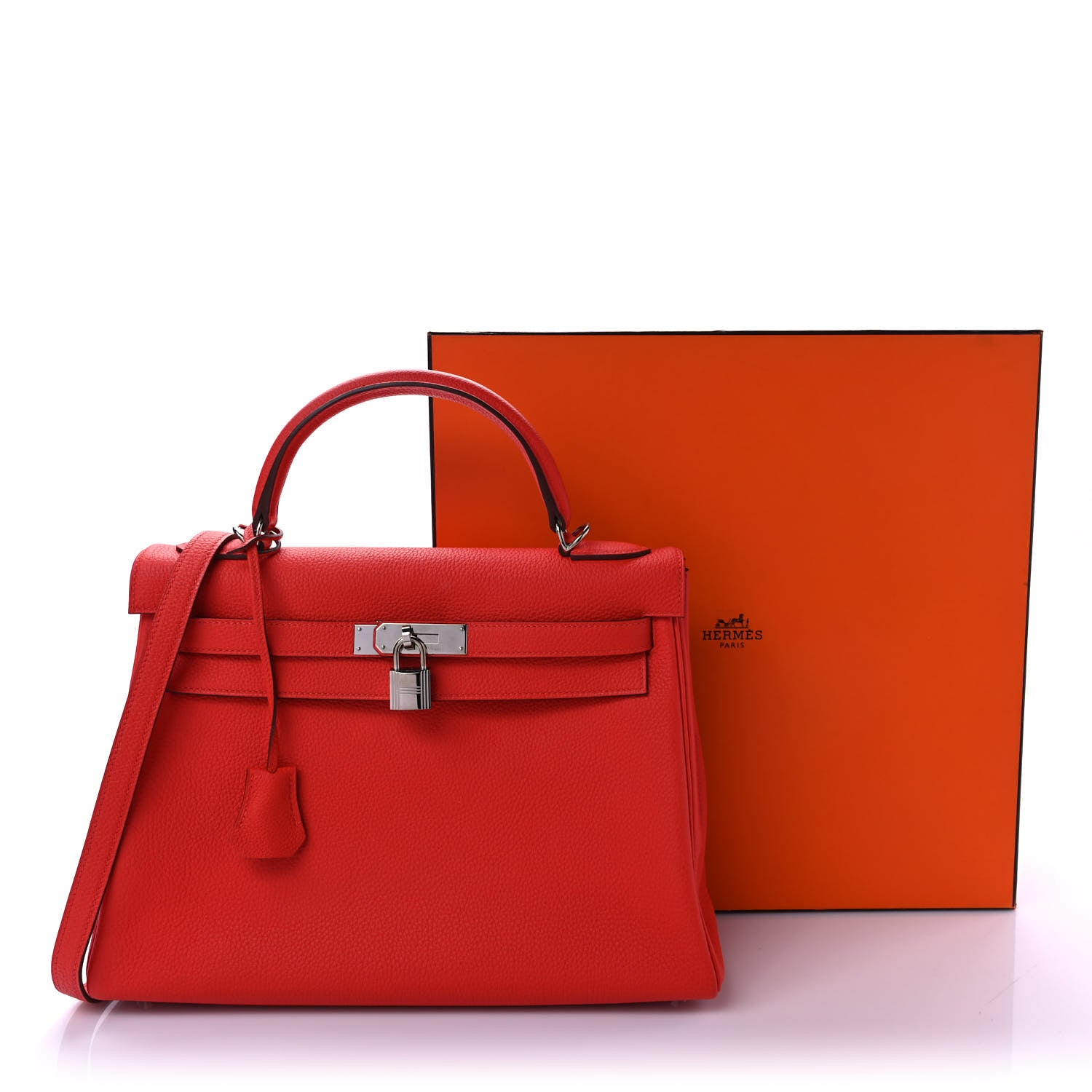 Hermes Togo Kelly Retourne 32 Capucine 10 of 10
