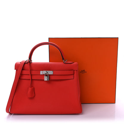 Hermes Togo Kelly Retourne 32 Capucine 10 of 10