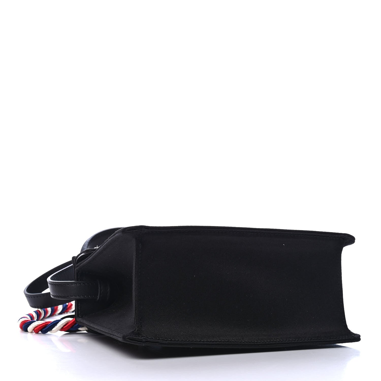 Gucci Satin Crystal Mini Sylvie Top Handle Bag Black 3 of 4