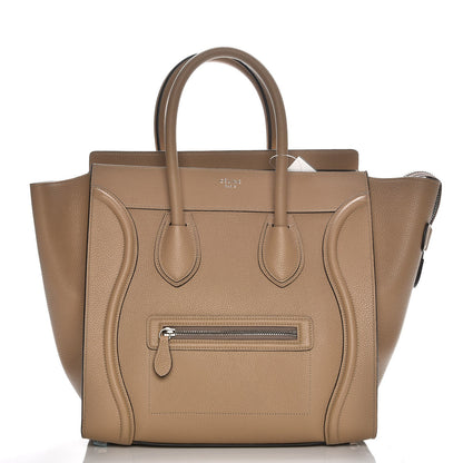 Celine Drummed Calfskin Mini Luggage Dune 1 of 6