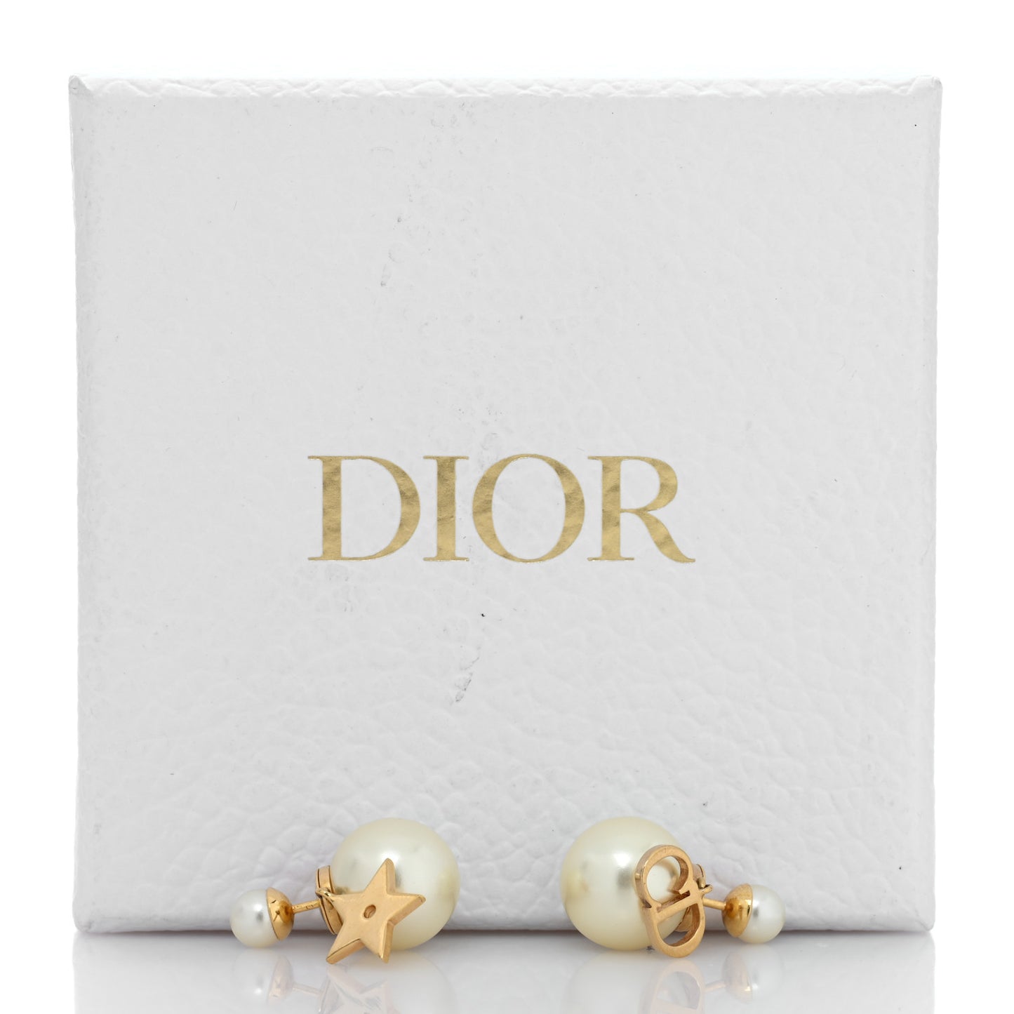 Pearl Mise En Dior Logo Tribal Earrings