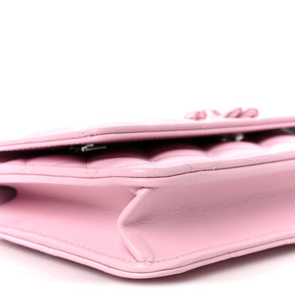 Chanel Calfskin Quilted Pearly CC Wallet On Chain WOC Pink 10 of 11