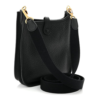 Hermes Taurillon Clemence Evelyne TPM Black 3 of 10
