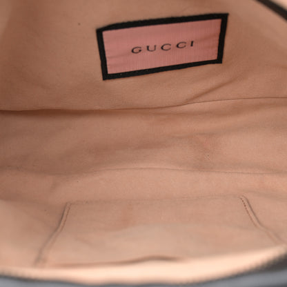 Gucci Calfskin Matelasse GucciGhost Medium GG Marmont Chain Shoulder Bag Black New Acquamarine 5 of 11