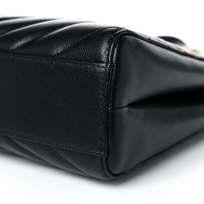 Saint Laurent Grain De Poudre Matelasse Chevron Medium Tribeca Shopping Bag Black 9 of 13