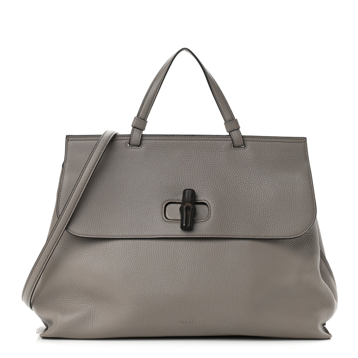 Cellarius Calfskin Large Bamboo Daily Top Handle Bag Storm Grey