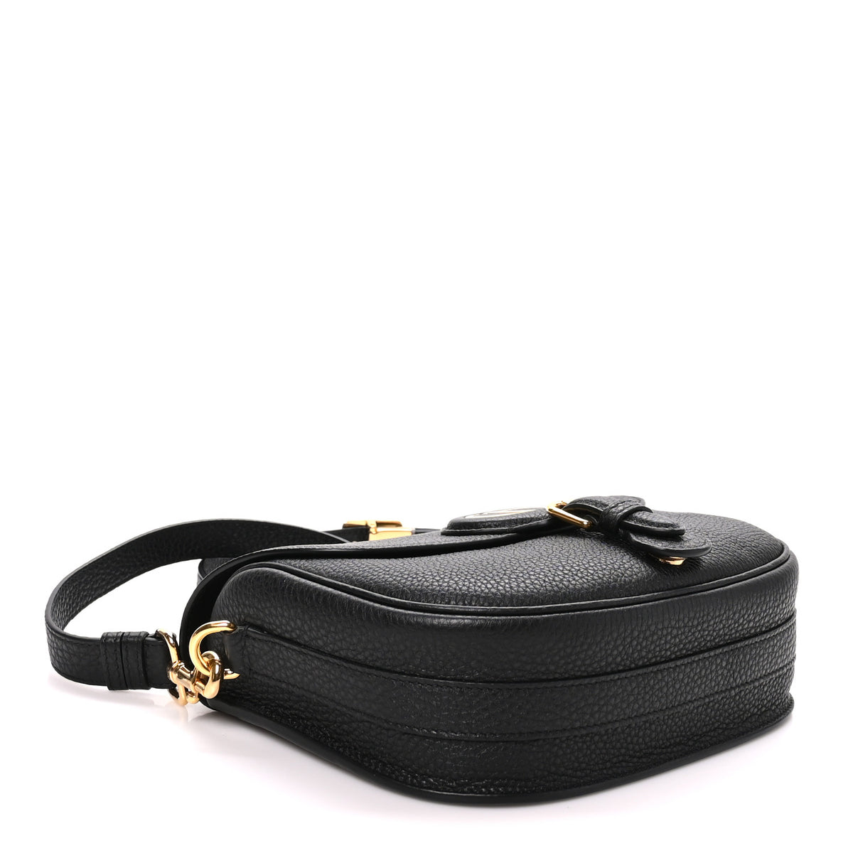 Grained Calfskin Medium Bobby Bag Black