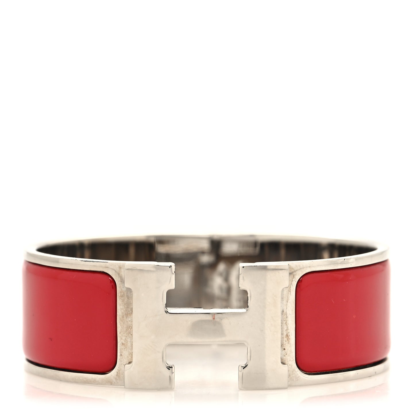 Enamel Wide Clic Clac H Bracelet PM Rouge Vif