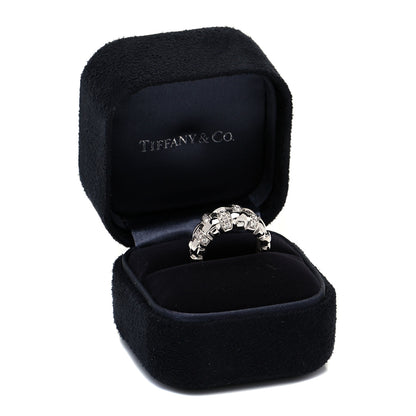 Tiffany 18K White Gold Diamond Vannerie Weave Ring 48 4.5 5 of 5