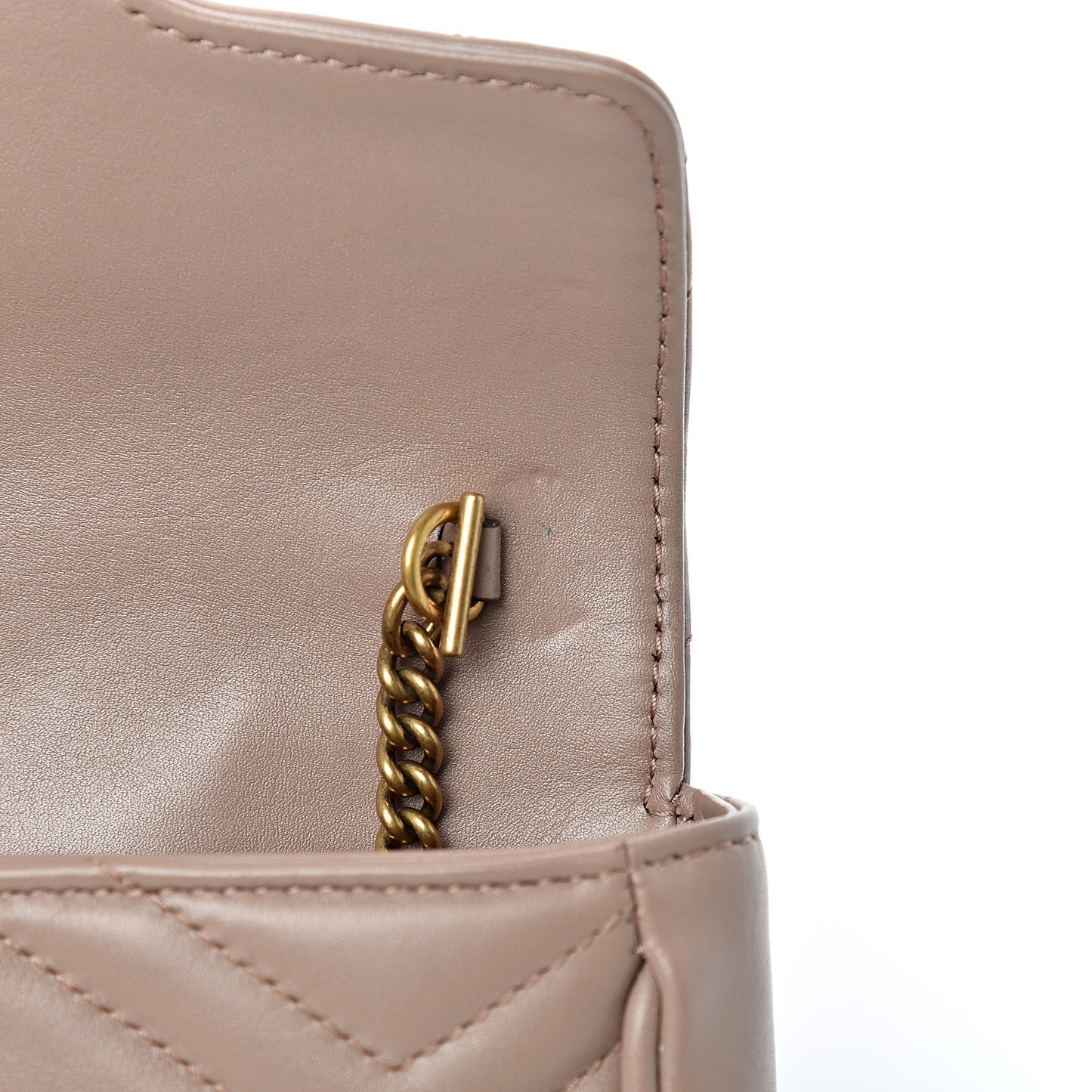 Calfskin Matelasse Super Mini GG Marmont Shoulder Bag Porcelain Rose