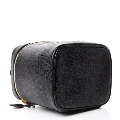 Chanel Caviar Cosmetic Vanity Bag Black 4 of 8
