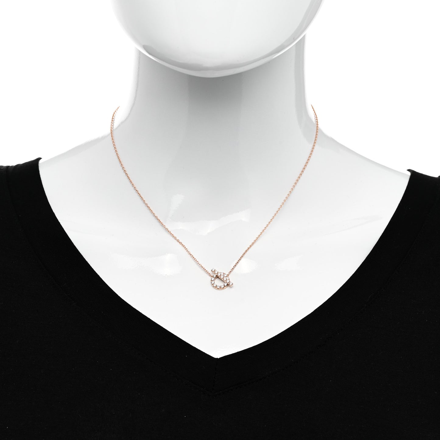 18K Rose Gold Diamond Finesse Pendant Necklace