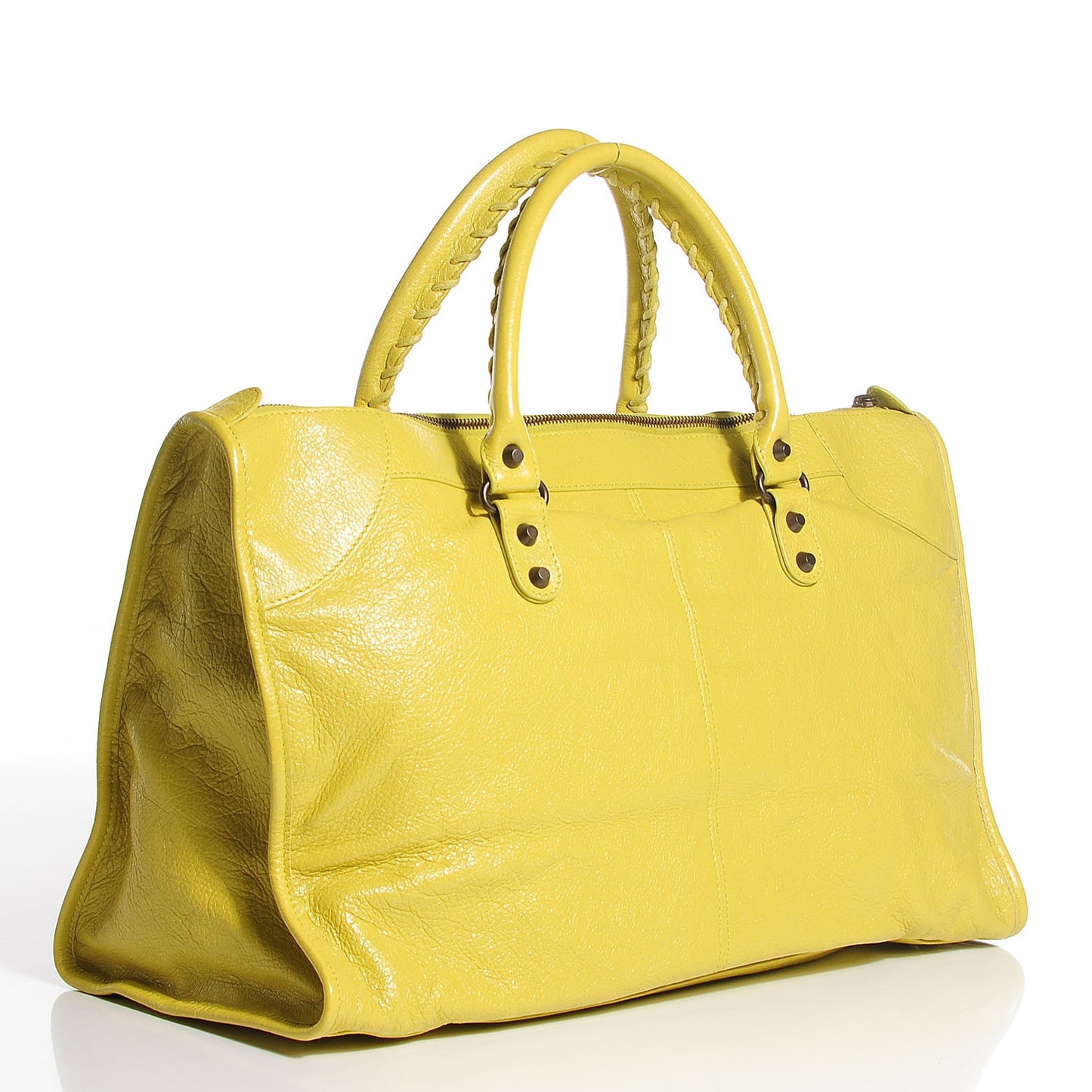 Agneau Classic Hardware Work Jaune Poussin