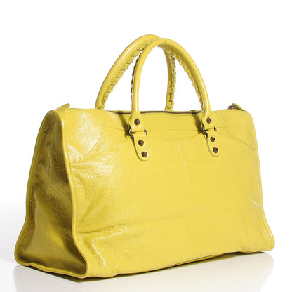 Balenciaga Agneau Classic Hardware Work Jaune Poussin 2 of 12