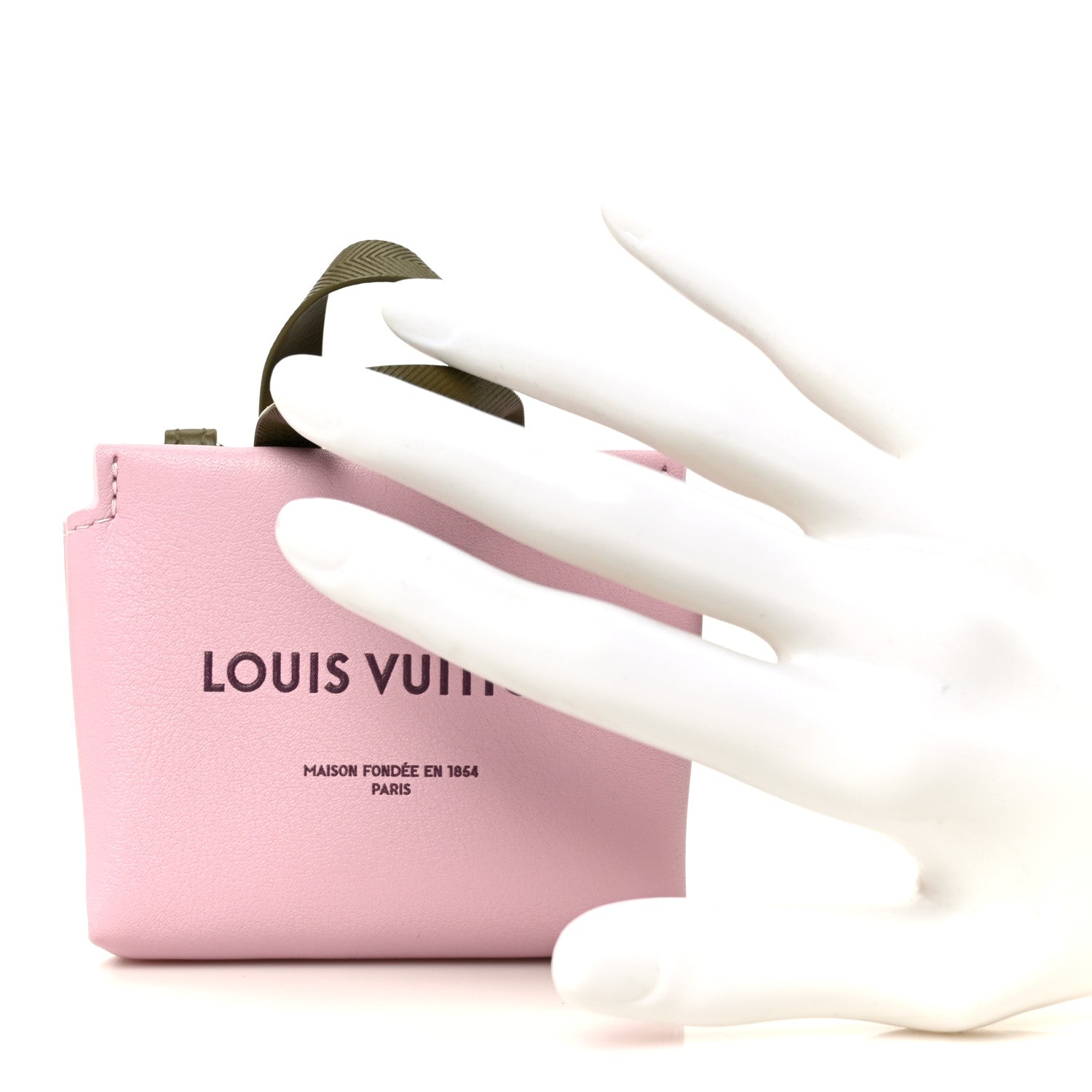 Louis Vuitton Calfskin Mini Shopper Bag Charm Pink 2 of 8