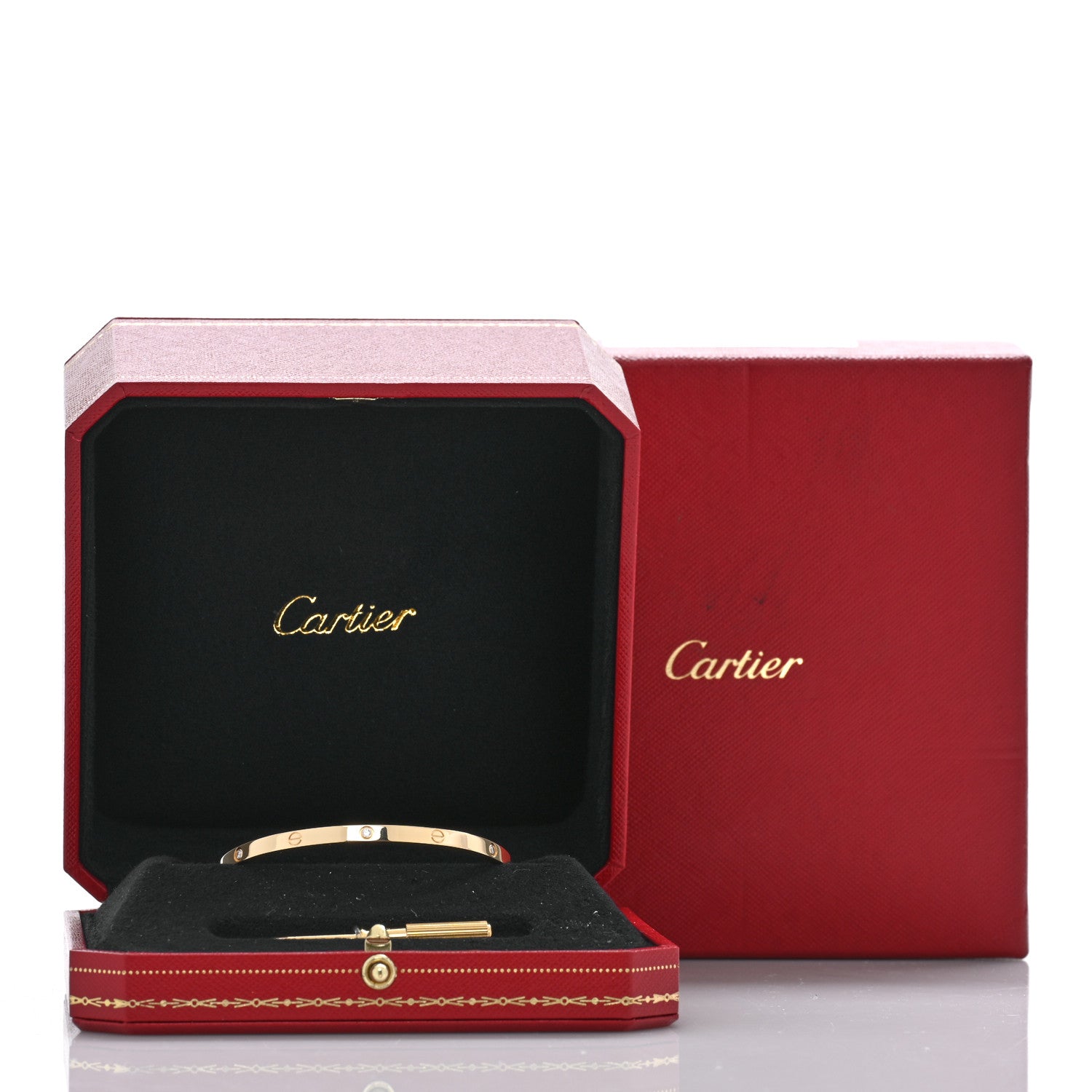 Cartier 18K Yellow Gold 6 Diamond Small LOVE Bracelet 17 7 of 7